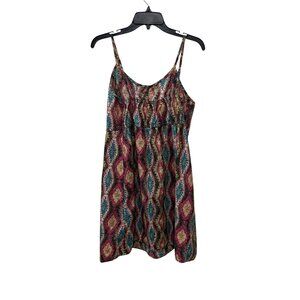 Roper Colorful Geometric-Print Sleeveless Dress With Adjustable Straps xl
